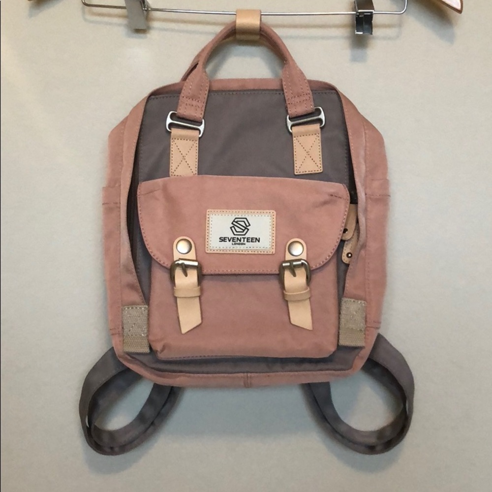 Mini Pink/Purple Canvas Backpack
